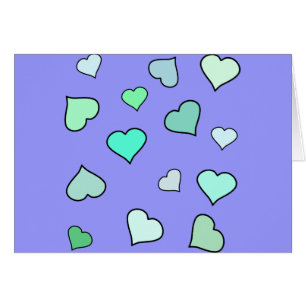 Cartão Teste padrão do coração da cerceta