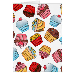 Cartão Teste padrão do cupcake