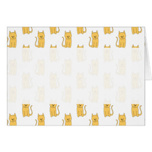Cartão Teste padrão do gato do gengibre