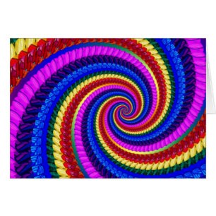 Cartão Teste padrão do redemoinho da arte do Fractal do