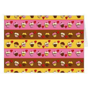 Cartão Teste padrão dos cupcakes