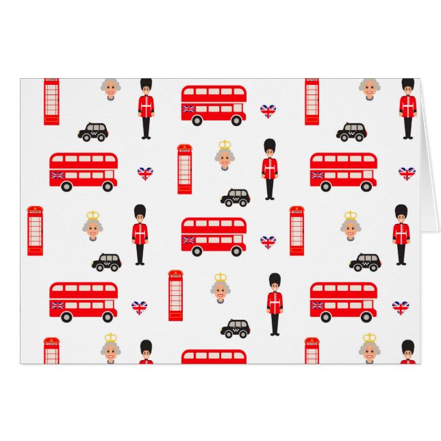 Cartão Teste padrão dos símbolos de Inglaterra (Frente Horizontal)