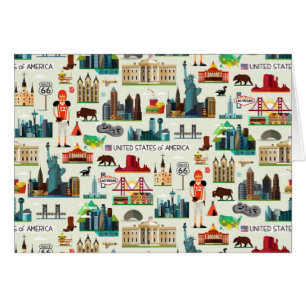 Cartão Teste padrão dos símbolos dos Estados Unidos