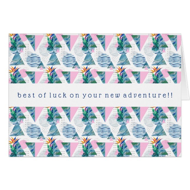 Cartão Teste padrão geométrico tropical (Frente Horizontal)