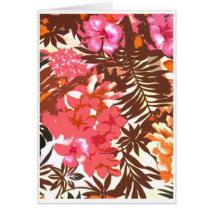 Cartão Teste padrão havaiano abstrato