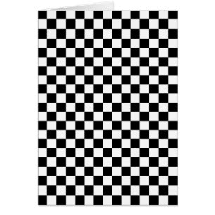 Cartão Teste padrão preto e branco Checkered
