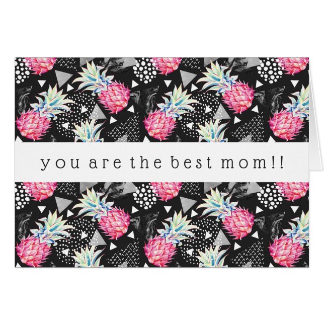 Cartão Teste padrão Textured do abacaxi do triângulo (Frente Horizontal)