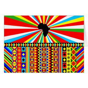 Cartão Teste padrão tribal Ancara de pano africano de