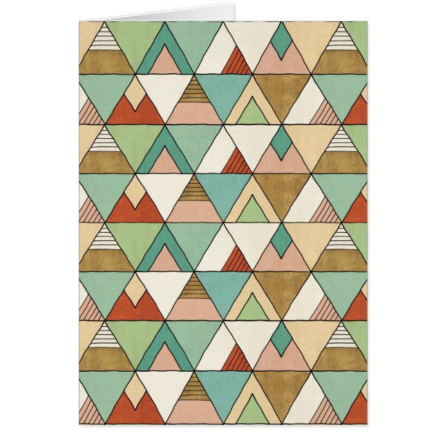 Cartão Teste padrão tribal tirado mão de etapa | de Geo (Frente)