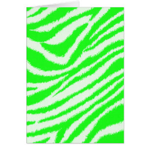 Cartão Teste padrão verde de néon da zebra