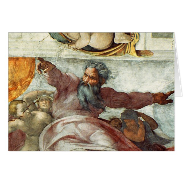 Cartão Teto da capela de Sistine (Frente Horizontal)