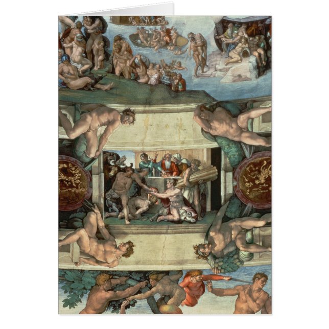 Cartão Teto da capela de Sistine (Frente)