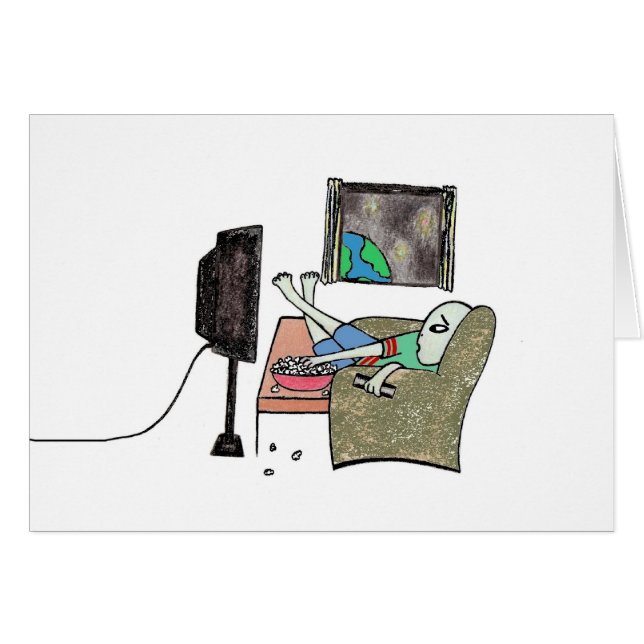 Cartão Tevê de observação estrangeira (Frente horizontal)