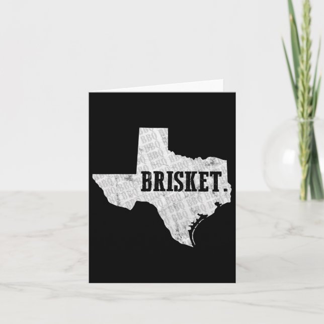Cartão Texas Brisket Churrasco E Pitmaster Tee (Frente)