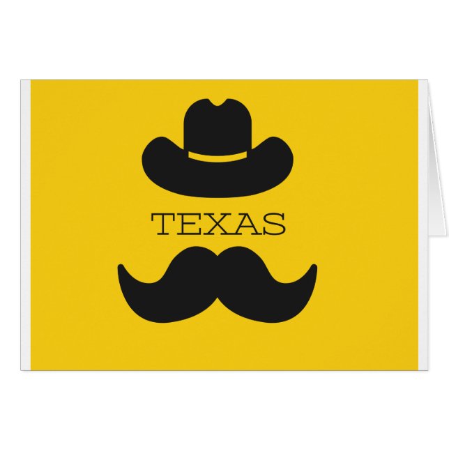 Cartão Texas em amarelo (Frente Horizontal)