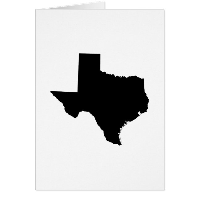 Cartão Texas em preto e branco (Frente)