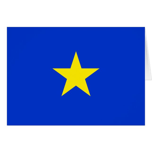 Cartão Texas, Flag of Texas (1836-1839) (Frente Horizontal)