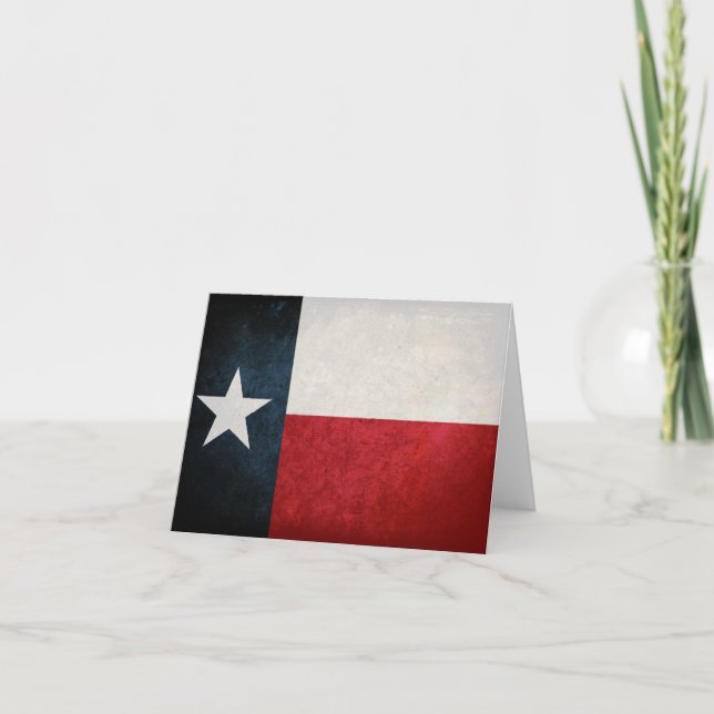 Cartão Texas Flag; Texan; (Frente)
