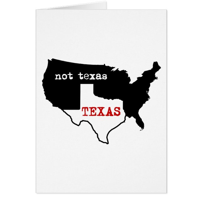 Cartão Texas/não Texas (Frente)