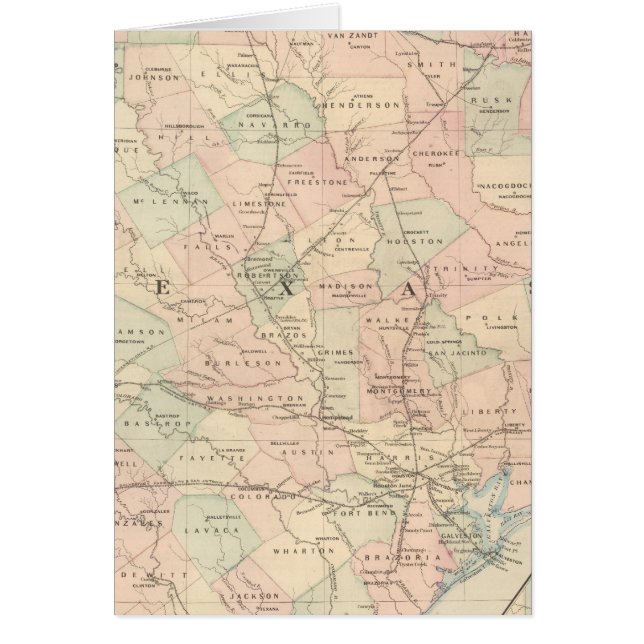 Cartão Texas, parte oriental (Frente)