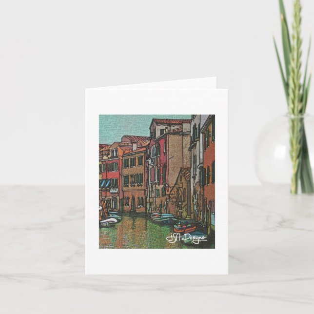 Cartão Têxtil Art Venice Notecard (Frente)