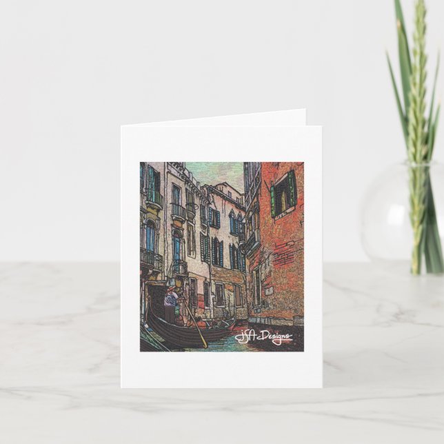 Cartão Têxtil Art Venice Notecard (Frente)