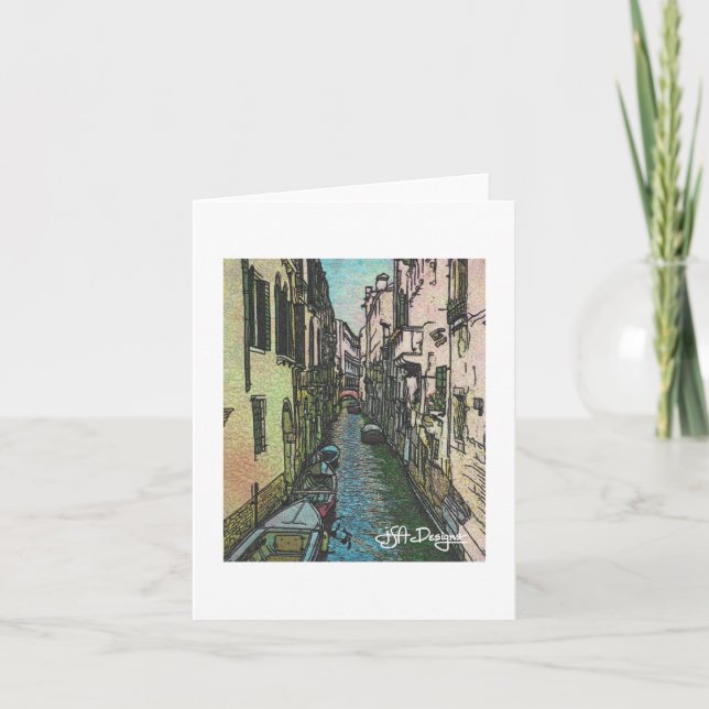 Cartão Têxtil Art Venice Notecard (Frente)