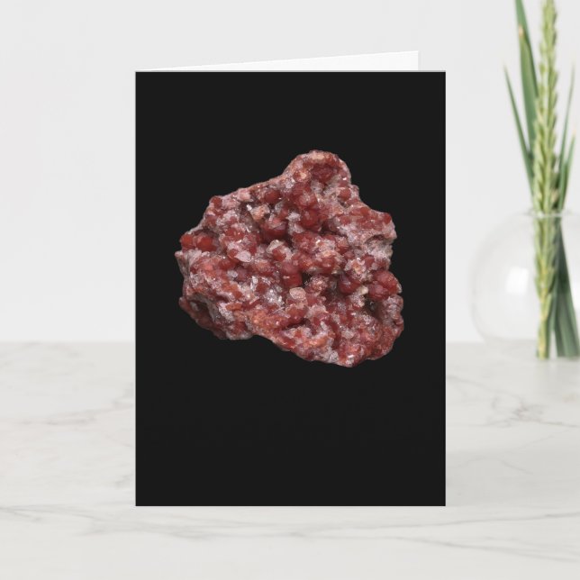 Cartão Texto de Adição de Cluster de Andradite Garnet e C (Frente)