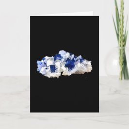 Cartão Texto de adição de cristal de flúor azul profundo 