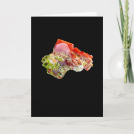 Cartão Texto de adição de cristal de Wulfenite vermelho b