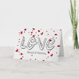Cartão Texto De Amor De Casamento Com Rosa