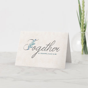 Cartão texto de casamento junto com desenho floral