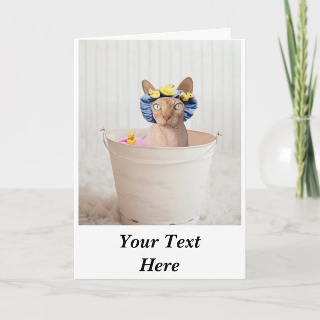 Cartão Texto de Foto Personalizado Simples (Frente)