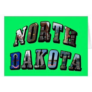 Cartão Texto de Imagem de Dakota do Norte