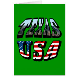 Cartão Texto de Imagem e Sinalizador do Texas