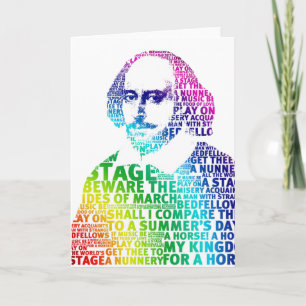 Cartão Texto do arco-íris Shakespeare