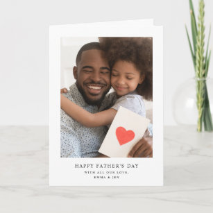 Cartão Texto e Foto Elegante Simples   Dia de os pais fel
