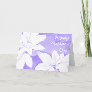 Cartão Texto frontal da placa 'Dia de as mães' Roxo de Fo