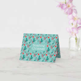 Cartão Texto personalizado Munique verde Tênis Natal