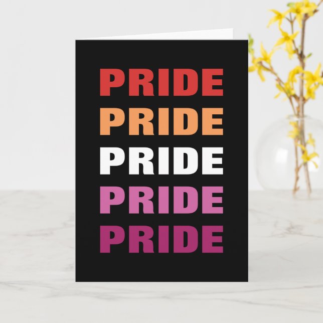 Cartão Texto Repetido Personalizável do Orgulho LGBTQ Lés (Flor Amarela)