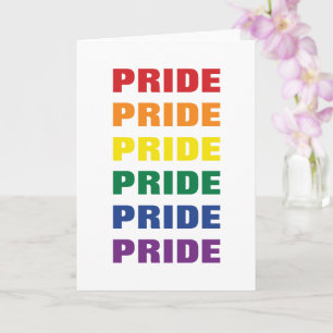 Cartão Texto repetitivo personalizável do Orgulho gay LGB