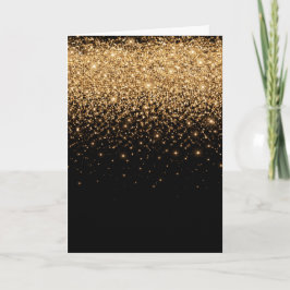 Cartão Textura de Luxo Elegante Brilho Glitter Dourado