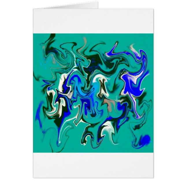 Cartão Textura de mármore de turquesa (Frente)