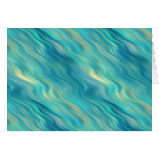 Cartão Textura de onda de Hydrangea azul (Frente Horizontal)