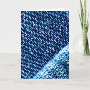 Cartão Textura de Tecido de Jeans Azul de Perto