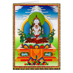 Cartão Thangka tibetano oriental legal Buddha Locani