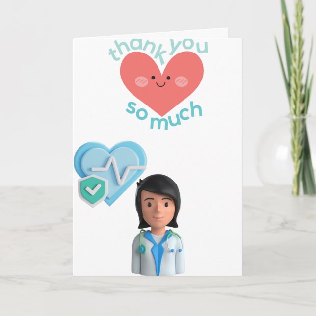 Cartão Thank you card for for Hospital Nurse (Frente)
