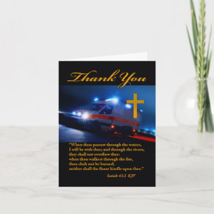 Cartão Thank You for EMS Paramedics, Religious Theme