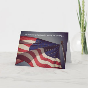 Cartão Thank You For Your Service Military Greeting Card