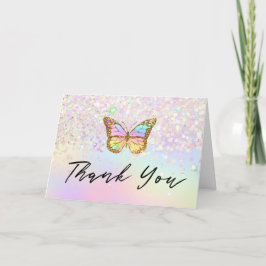 Cartão thank you pastel butterfly